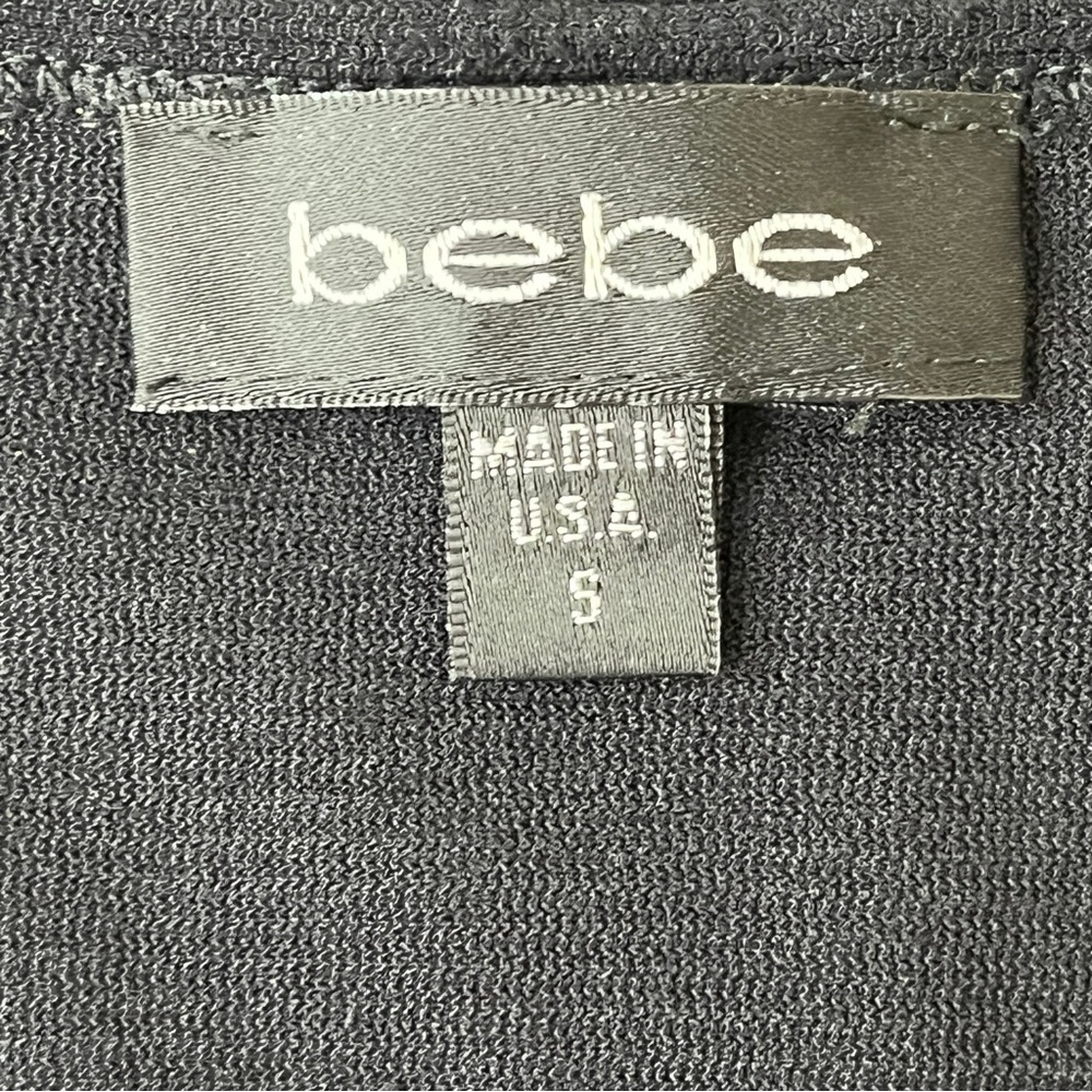 bebe Black Rhinestone Logo Tank Top - Picture 8 of 14
